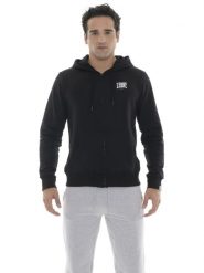 Bluza z bawełna z kaptur na trening na co dzień. Szare bluzy sportowe męskie LEONE 1947 APPAREL, bez wzorów, z bawełny, bez kołnierzyka, bez ramiączek. Za 324.17 zł.