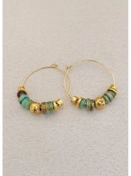 La Asena Pozłacane kolczyki-kreole rozmiar: onesize. Żółte kolczyki damskie La Asena, pozłacane. Za 34.99 zł.