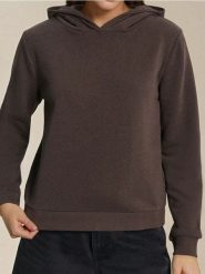Bluza z kapturem i kieszenią - brązowy. Brązowe bluzy sportowe damskie Sinsay, l. Za 29.99 zł.