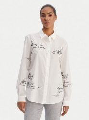 Desigual Koszula 26SWCW09 Biały Regular Fit. Białe koszule damskie Desigual, s, bez wzorów, z bawełny, bez kołnierzyka, bez ramiączek. Za 379.99 zł.