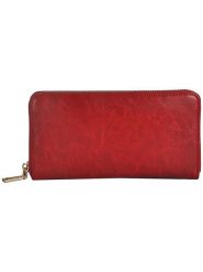 Florence Bags Skórzany portfel "Nador" w kolorze czerwonym - 20 x 10 x 2 cm rozmiar: onesize. Czerwone portfele damskie Florence Bags, bez wzorów, z materiału. Za 113.99 zł.