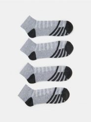 Prążkowane skarpetki w paski 4 pack - wielobarwny. Skarpetki męskie Sinsay, bez wzorów, prążkowane. Za 12.99 zł.