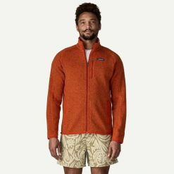 PATAGONIA Bluza męska M's Better Sweater Jkt coal orange-L. Niebieskie bluzy bez kaptura męskie Patagonia, l, z materiału. Za 656.35 zł.