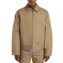 Kurtka DICKIES LINED EISENHOWER Beżowy. Brązowe kurtki męskie Dickies, m, bez wzorów, z tkaniny, bez kaptura. Za 388.90 zł.