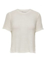 ONLY Sweter w kolorze kremowym rozmiar: L. Brązowe swetry klasyczne damskie Only, l, ze splotem, bez kołnierzyka. Za 65.85 zł.
