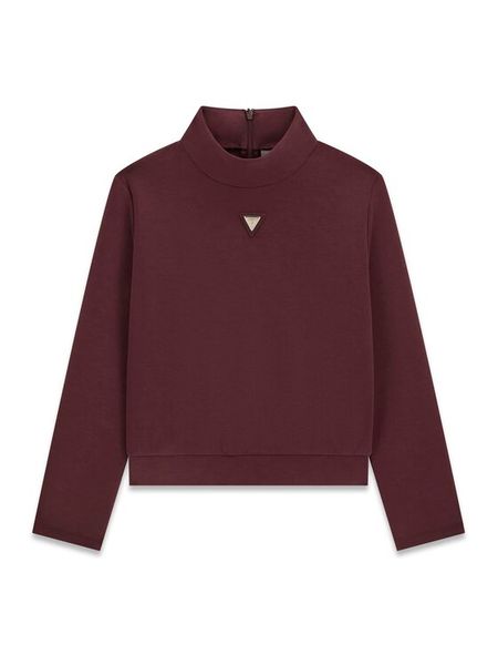 Guess Kids Sweter 183844 Czerwony Classic Fit. Czerwone swetry dziewczęce Guess Kids, z aplikacjami, bez kołnierzyka. Za 234.99 zł.