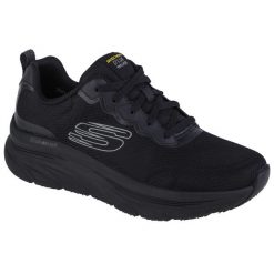 Buty sportowe Sneakersy męskie, Skechers D'Lux Walker - Scrambler. Czarne buty sportowe na co dzień męskie Skechers, bez zapięcia, trekkingowe. Za 339.99 zł.