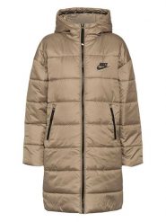 Nike Sportswear Płaszcz zimowy w kolorze khaki rozmiar: M. Brązowe płaszcze damskie Nike Sportswear, na zimę, m, bez wzorów, z puchu. Za 307.46 zł.