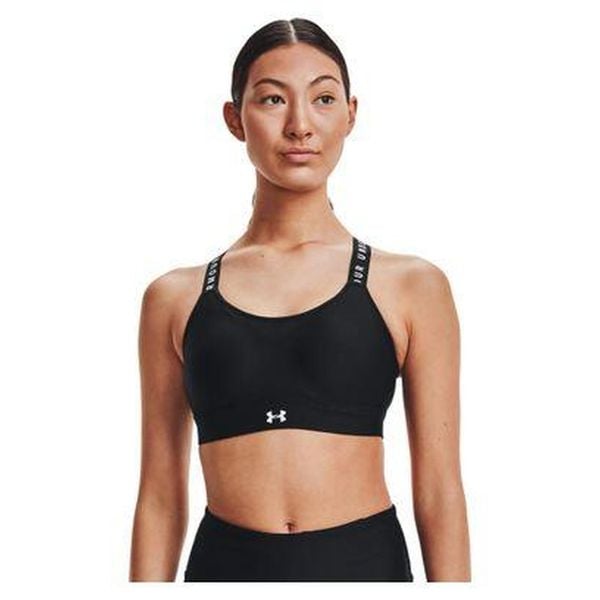 Stanik fitness cardio Under Armour Infinity High. Czarne biustonosze sportowe damskie Under Armour, bez wzorów. Za 129.99 zł.