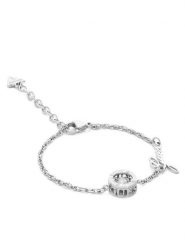 Guess Bransoletka JUBB01 462JW Srebrny. Szare bransoletki damskie Guess, srebrne. Za 129.99 zł.