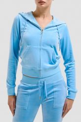 JUICY COUTURE Błękitna bluza Robertson Hoodie. Niebieskie bluzy bez kaptura damskie Juicy Couture, s. W wyprzedaży za 362.99 zł.