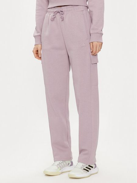 Adidas Spodnie dresowe ALL SZN Fleece Cargo IW1216 Fioletowy Loose Fit. Fioletowe spodnie dresowe damskie Adidas, l, bez wzorów, z bawełny. Za 179.99 zł.