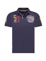 Geographical Norway Koszulka polo "Kelan" w kolorze granatowym rozmiar: M. Niebieskie koszulki polo męskie Geographical Norway, m, bez wzorów, z bawełny, bez ramiączek. Za 94.45 zł.