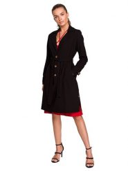 Stylove Płaszcz w kolorze czarnym rozmiar: XL. Czarne płaszcze damskie Stylove, xl, bez wzorów, z tkaniny. Za 383.95 zł.