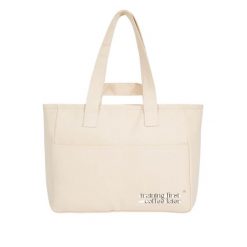 Torba Bawełniana - Training First Coffee Later. Brązowe torebki klasyczne damskie BESHAPED, bez wzorów, z bawełny, bez dodatków. Za 199.00 zł.