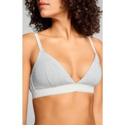 Puma damski sportowy biustonosz trójkątny 3D Knit. Szare biustonosze sportowe damskie Puma, bez wzorów, z bawełny. Za 177.90 zł.