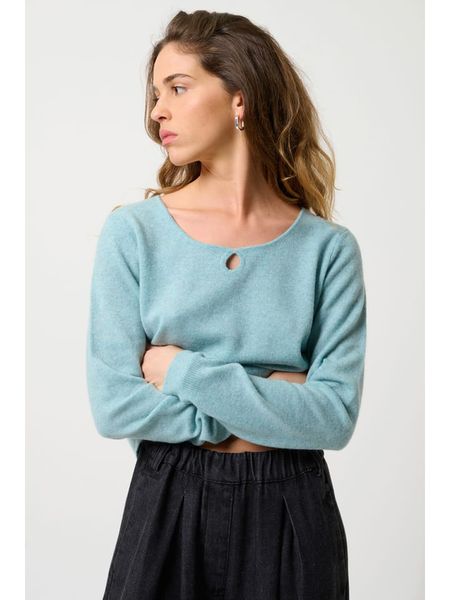 AUTHENTIC CASHMERE Kaszmirowy sweter "Glyder" w kolorze błękitnym rozmiar: M. Niebieskie swetry klasyczne damskie AUTHENTIC CASHMERE, m, z kaszmiru, bez kołnierzyka. Za 371.59 zł.