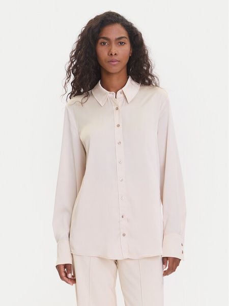 Guess Koszula W5YH03 WF1T2 Beżowy Regular Fit. Brązowe koszule damskie Guess, xxl, z aplikacjami, z syntetyku, bez kołnierzyka, bez ramiączek. Za 289.99 zł.