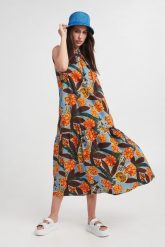 Sukienka wzorzysta Verdun WEEKEND MAX MARA. Sukienki damskie Weekend Max Mara, bez wzorów, bez kołnierzyka, bez ramiączek. W wyprzedaży za 1,052.24 zł.