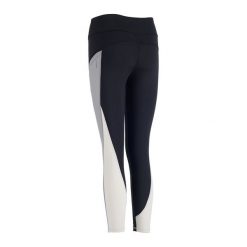 Legginsy fitness damskie Domyos. Czarne legginsy damskie DOMYOS, l, bez wzorów, z materiału. Za 79.99 zł.