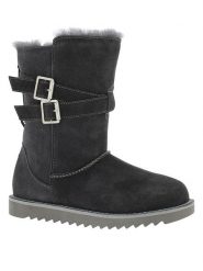 Gooce Skórzane kozaki zimowe "Huntspill Waterproof" w kolorze antracytowym rozmiar: 40. Szare kozaki damskie Gooce, z materiału, bez obcasa. Za 304.99 zł.