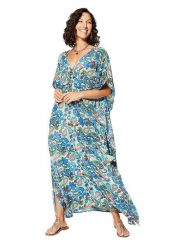 Ipanima Sukienka w kolorze niebiesko-zielonym rozmiar: 34-40. Niebieskie sukienki damskie Ipanima, na co dzień, bez wzorów, bez kołnierzyka, bez ramiączek, maxi, proste. Za 78.99 zł.