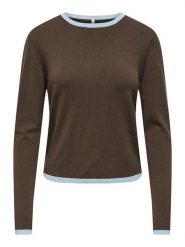 ONLY Sweter w kolorze brązowym rozmiar: XS. Brązowe swetry klasyczne damskie Only, xs, bez kołnierzyka. Za 64.95 zł.