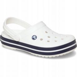 Chodaki Klapki Unisex Crocband 11016 Clog 48-49. Białe klapki i japonki męskie Crocs, z materiału. Za 231.99 zł.