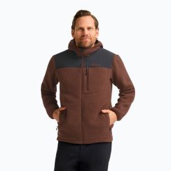 Bluza polarowa męska Jack Wolfskin Kammweg Pile Fz. Brązowe bluzy bez kaptura męskie Jack Wolfskin, m, z materiału. Za 519.99 zł.