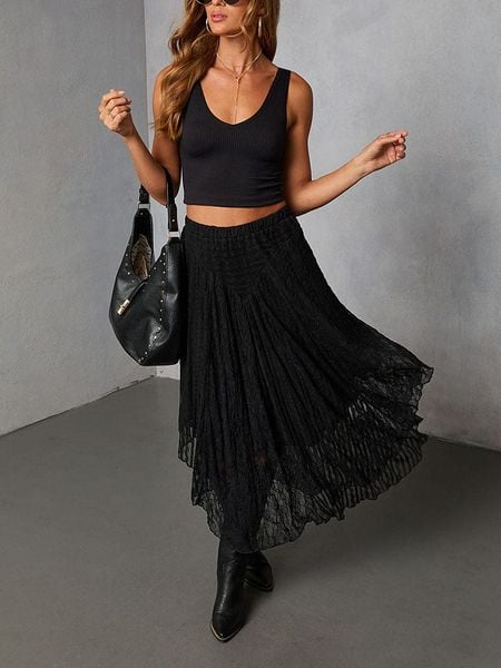 Milan Kiss Spódnica w kolorze czarnym rozmiar: S. Czarne spódniczki damskie Milan Kiss, s, bez wzorów, z koronki, maxi, asymetryczne. Za 165.99 zł.