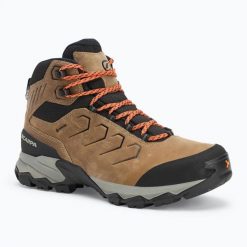 Buty trekkingowe męskie SCARPA Moraine Mid Pro Gtx. Brązowe buty trekkingowe męskie Scarpa, z gore-texu, przed kolano, bez zapięcia, trekkingowe, gore-tex. Za 869.99 zł.