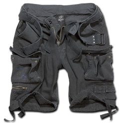 Szorty bushcraft męskie Brandit M65 Savage z Paskiem Vintage Czarne. Czarne szorty męskie Brandit, bez kołnierzyka. Za 275.50 zł.
