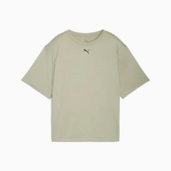 Koszulka damska Puma TAD ESSENTIAL RELAXED zielona 52713982 r M. Zielone bluzki sportowe damskie Puma, l, z jersey, bez kołnierzyka, bez ramiączek. Za 92.08 zł.