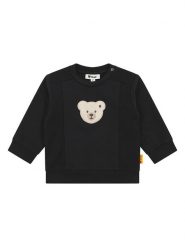 Steiff Bluza w kolorze czarnym rozmiar: 80. Czarne bluzy i bluzki niemowlęce Steiff, bez wzorów, z bawełny, bez ramiączek, bez kaptura. Za 79.21 zł.
