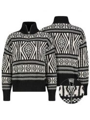 Eight2Nine Sweter w kolorze czarno-białym rozmiar: XL. Czarne golfy damskie Eight2Nine, xl, bez wzorów, z wełny, bez ramiączek. Za 147.91 zł.