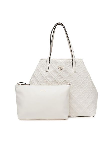 Guess Torebka Adelasia HWQL96 58240 Écru. Torebki klasyczne damskie Guess, z aplikacjami, ze skóry, bez dodatków. Za 539.99 zł.