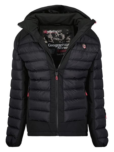 Geographical Norway Kurtka pikowana "Aurelien" w kolorze czarnym rozmiar: XXL. Czarne kurtki damskie Geographical Norway, xxl, z aplikacjami, bez kaptura. Za 160.96 zł.