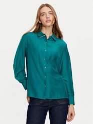 United Colors Of Benetton Koszula 56YUDQ09G Turkusowy Regular Fit. Niebieskie koszule damskie United Colors Of Benetton, m, bez wzorów, z syntetyku, bez kołnierzyka, bez ramiączek. Za 199.99 zł.