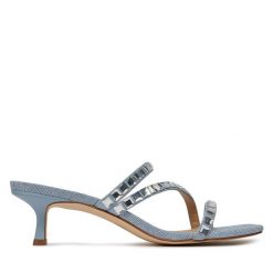 Klapki MICHAEL Michael Kors. Niebieskie klapki damskie MICHAEL Michael Kors, bez wzorów, bez obcasa. Za 819.99 zł.