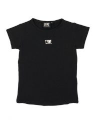 Energetyczna koszulka dla dziewczynki. Czarne koszulki dziewczęce LEONE 1947 APPAREL, l, bez wzorów, z bawełny, bez ramiączek. Za 63.11 zł.