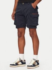 Alpha Industries Szorty materiałowe Crew 176203 Granatowy Regular Fit. Niebieskie szorty męskie Alpha Industries, z bawełny, bez kołnierzyka. Za 319.99 zł.