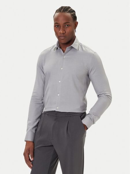 Calvin Klein Koszula LV019EU066 Szary Slim Fit. Szare koszule męskie CALVIN KLEIN, m, bez wzorów, z syntetyku, bez kołnierzyka, bez ramiączek. Za 269.99 zł.
