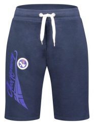 Geographical Norway Bermudy dresowe "Parithe" w kolorze granatowym rozmiar: S. Niebieskie szorty męskie Geographical Norway, bez wzorów, z dresówki. Za 121.35 zł.