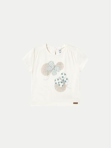 Mayoral T-Shirt 1043 Écru Regular Fit. Koszulki dziewczęce Mayoral, m, bez wzorów, z bawełny, bez ramiączek. Za 49.99 zł.