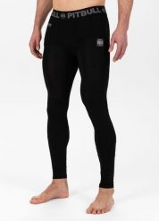 Legginsy do MMA męskie Pitbull West Coast Performance Small Logo. Czarne spodnie sportowe męskie PITBULL, z materiału. Za 159.00 zł.