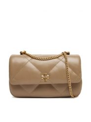 Tory Burch Torebka Mini Kira Diamond 154710 Beżowy. Brązowe torebki wieczorowe Tory Burch, bez wzorów, ze skóry, wizytowe, bez kołnierzyka, bez ramiączek. Za 1,719.00 zł.