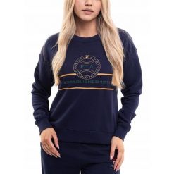 Bluza Damska Fila bez Kaptura Bawełniana Sportowa Wygodna Sweter roz. M. Niebieskie bluzy bez kaptura damskie Fila, m, bez wzorów, z bawełny, bez ramiączek, bez kaptura. Za 184.00 zł.