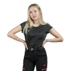 Koszulka damska Izas Creus. Czarne t-shirty damskie IZAS, xl, bez wzorów, bez kołnierzyka. W wyprzedaży za 113.00 zł.