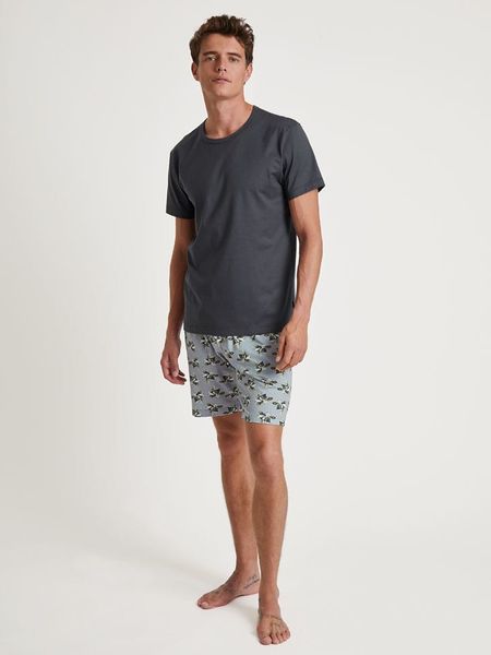 Calida Spodnie piżamowe w kolorze szarym rozmiar: M. Szare piżamy męskie Calida, m, bez wzorów, z bawełny, bez ramiączek. Za 156.98 zł.