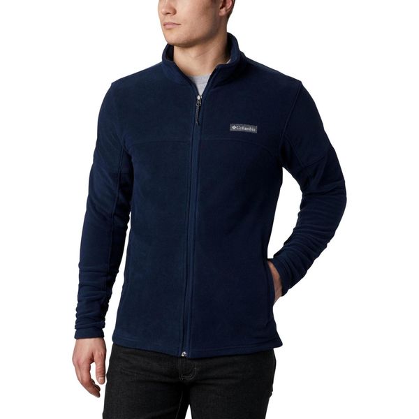 Polarowy sweter męski Columbia Basin Trail III Full Zip. Niebieskie swetry męskie Columbia, na zimę, m, bez wzorów, z polaru, bez kołnierzyka. Za 255.30 zł.